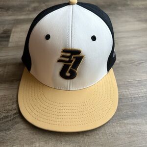 The Game Black and White Cap with Gold Accent